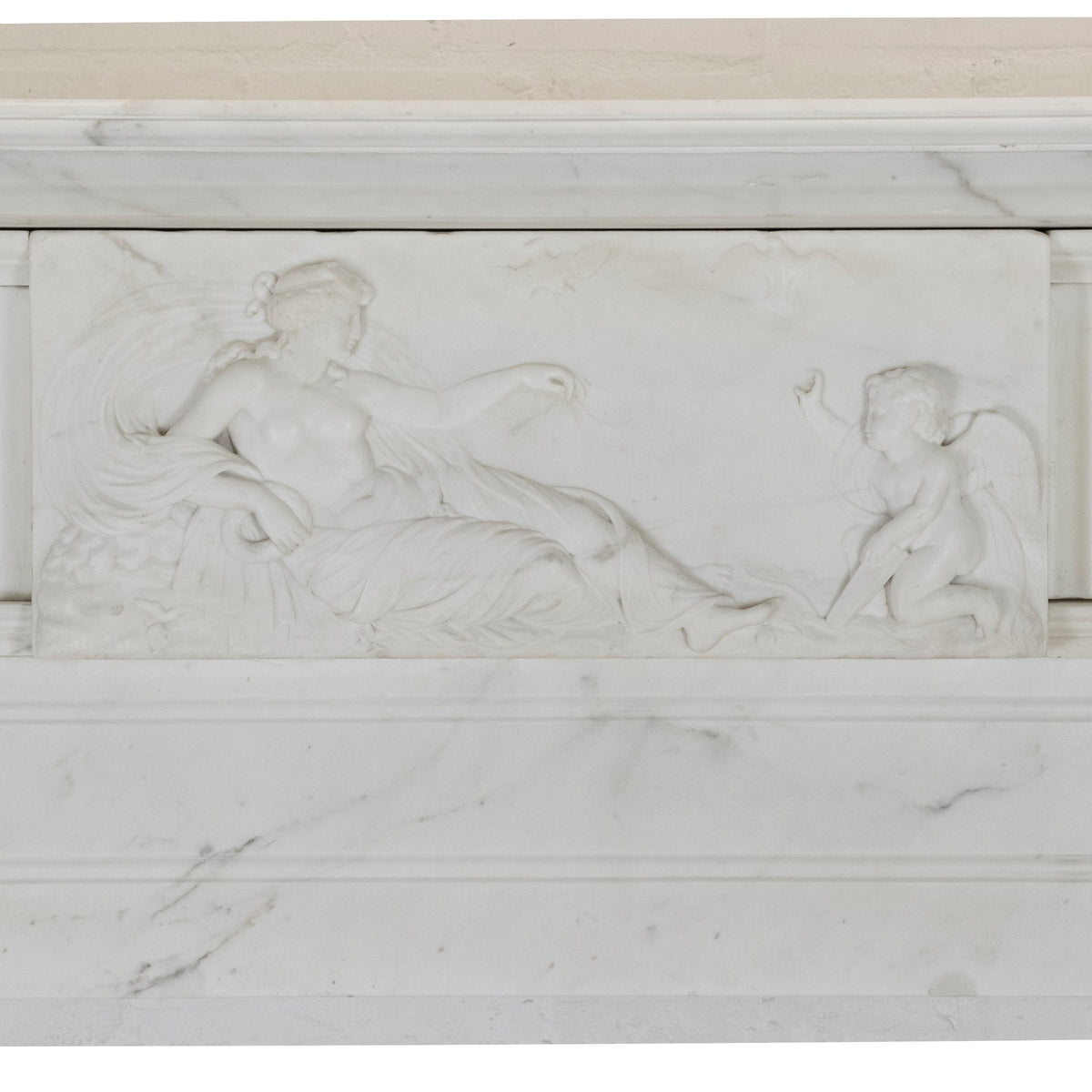 Antique Georgian Carved Statuary Marble Chimneypiece | Neoclassical | The Architectural Forum