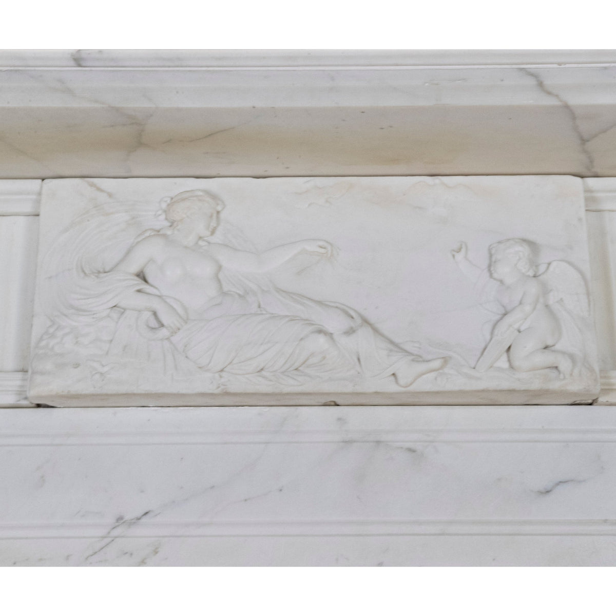 Antique Georgian Carved Statuary Marble Chimneypiece | Neoclassical | The Architectural Forum