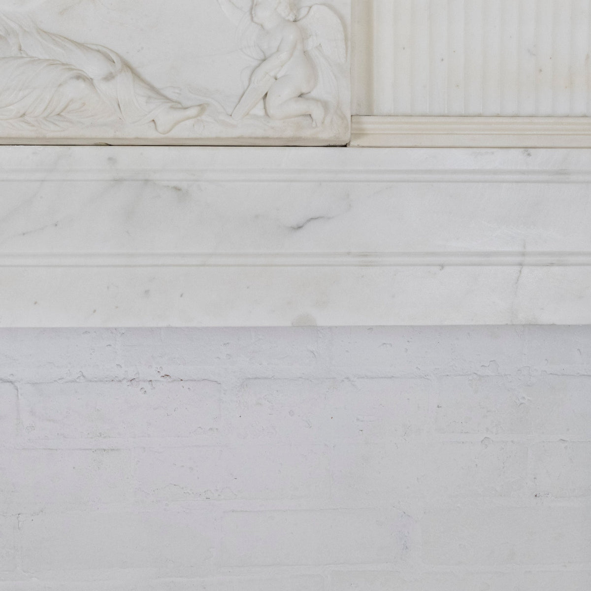 Antique Georgian Carved Statuary Marble Chimneypiece | Neoclassical | The Architectural Forum