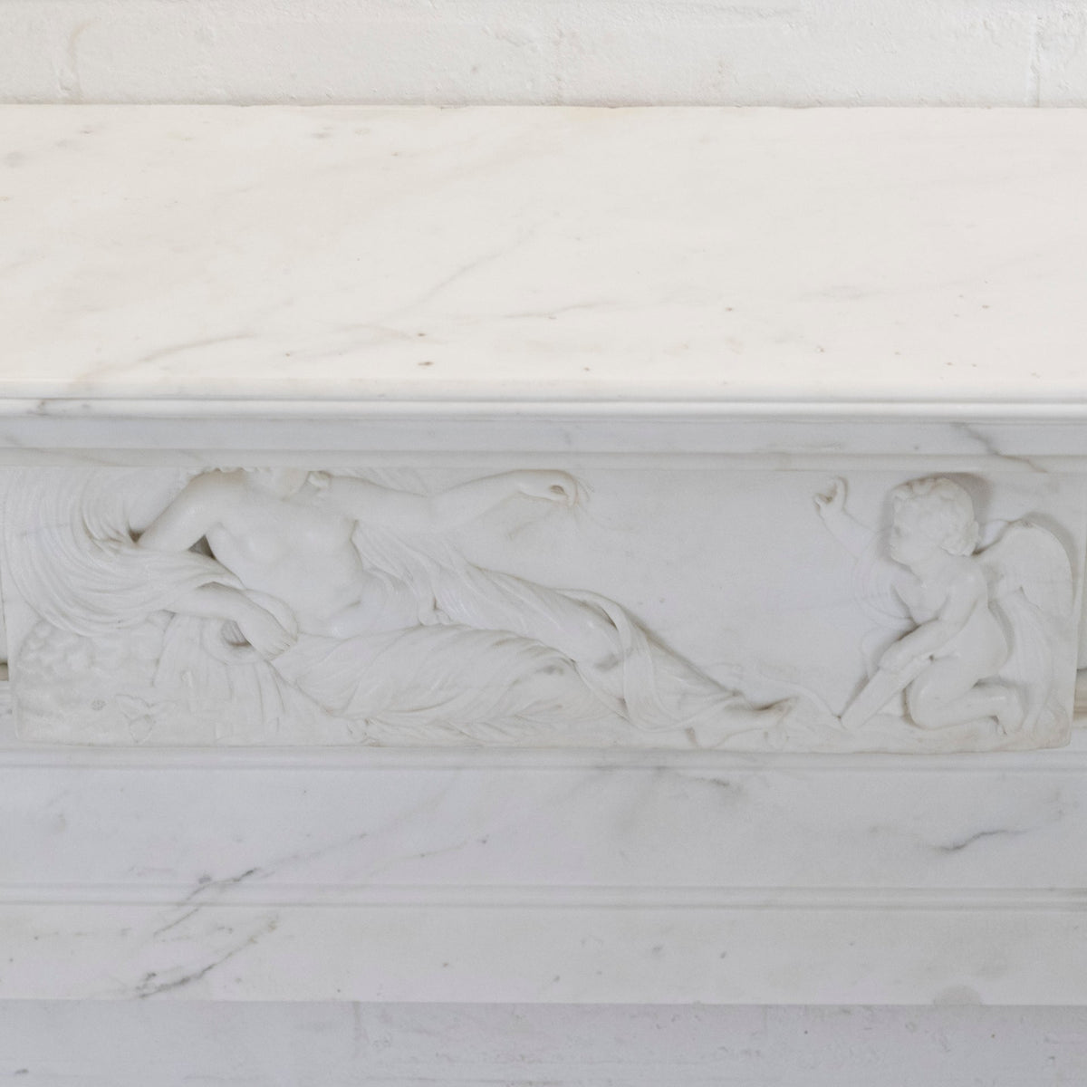Antique Georgian Carved Statuary Marble Chimneypiece | Neoclassical | The Architectural Forum