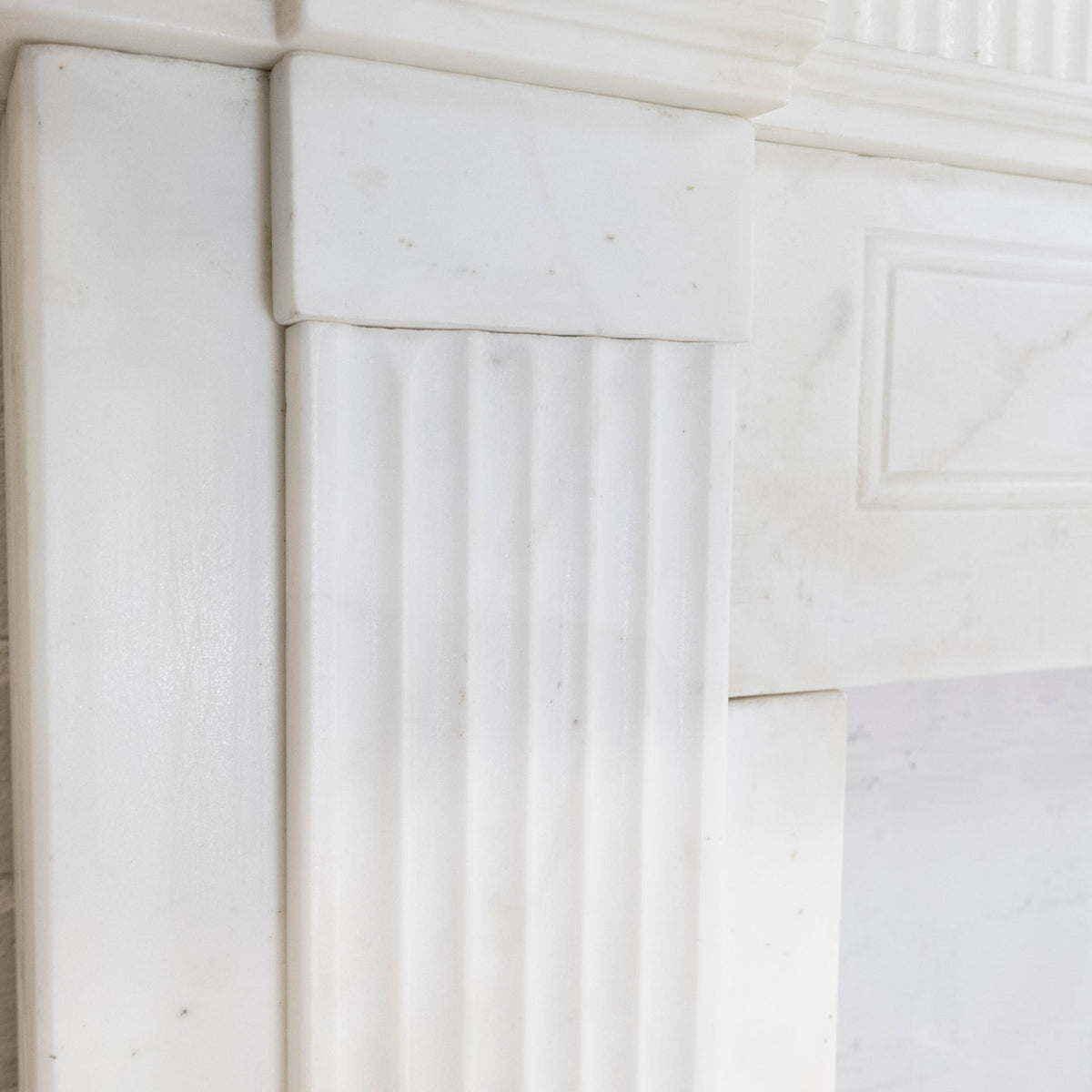 Antique Georgian Carved Statuary Marble Chimneypiece | Neoclassical | The Architectural Forum