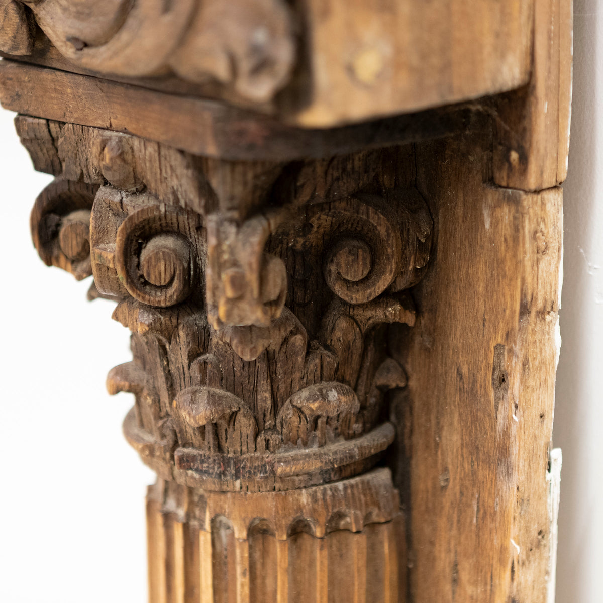 Antique Carved Oak &amp; Pine Jacobean Style Fireplace Surround | The Architectural Forum