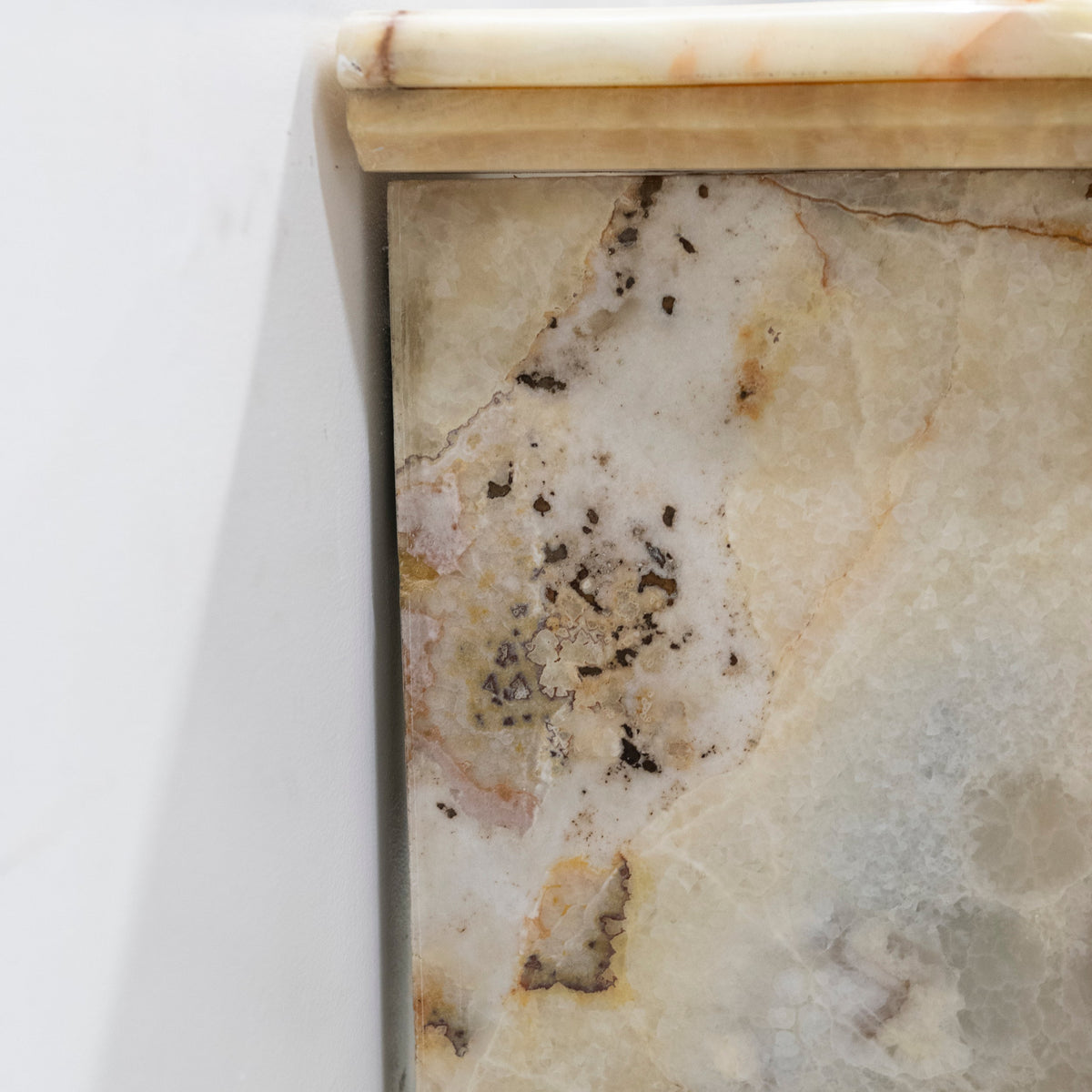 Superb French Louis Style Carved Onyx Fireplace Surround