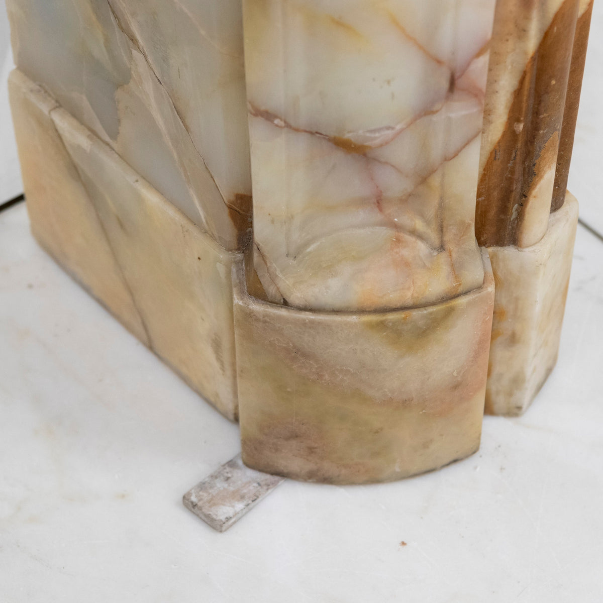 Superb French Louis Style Carved Onyx Fireplace Surround