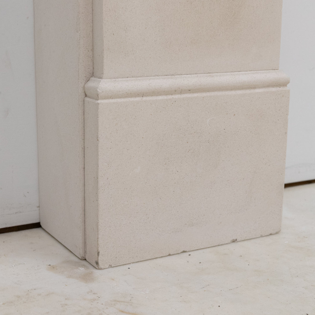 Reclaimed Victorian Style Carved Limestone Surround with Corbels