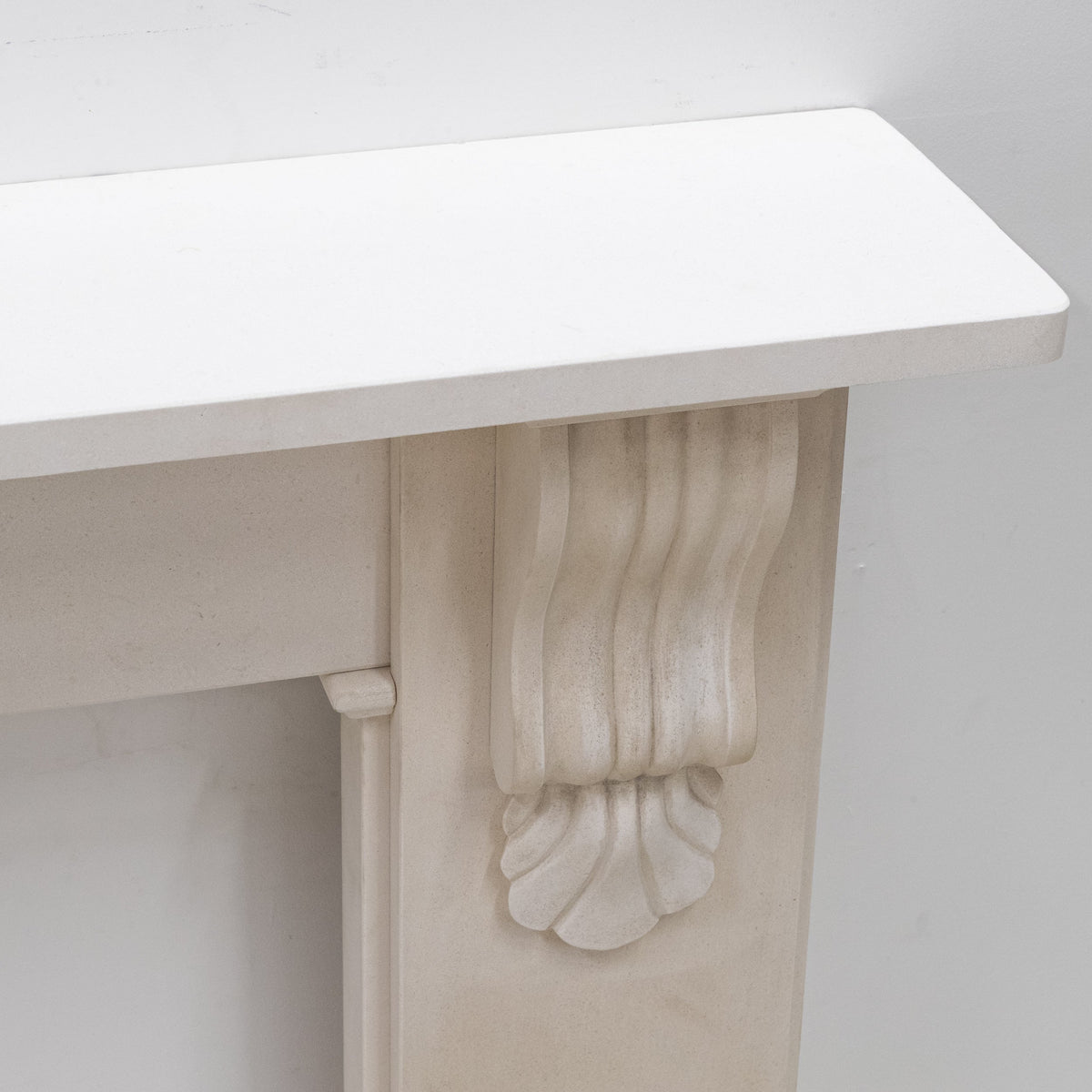 Reclaimed Victorian Style Carved Limestone Surround with Corbels