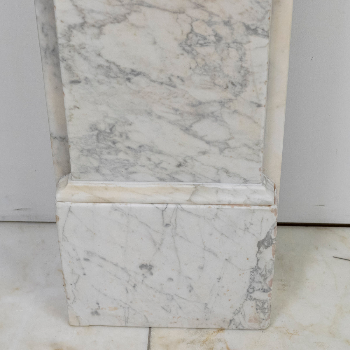 Large Antique Victorian Pencilvein Marble Corbel Fireplace Surround