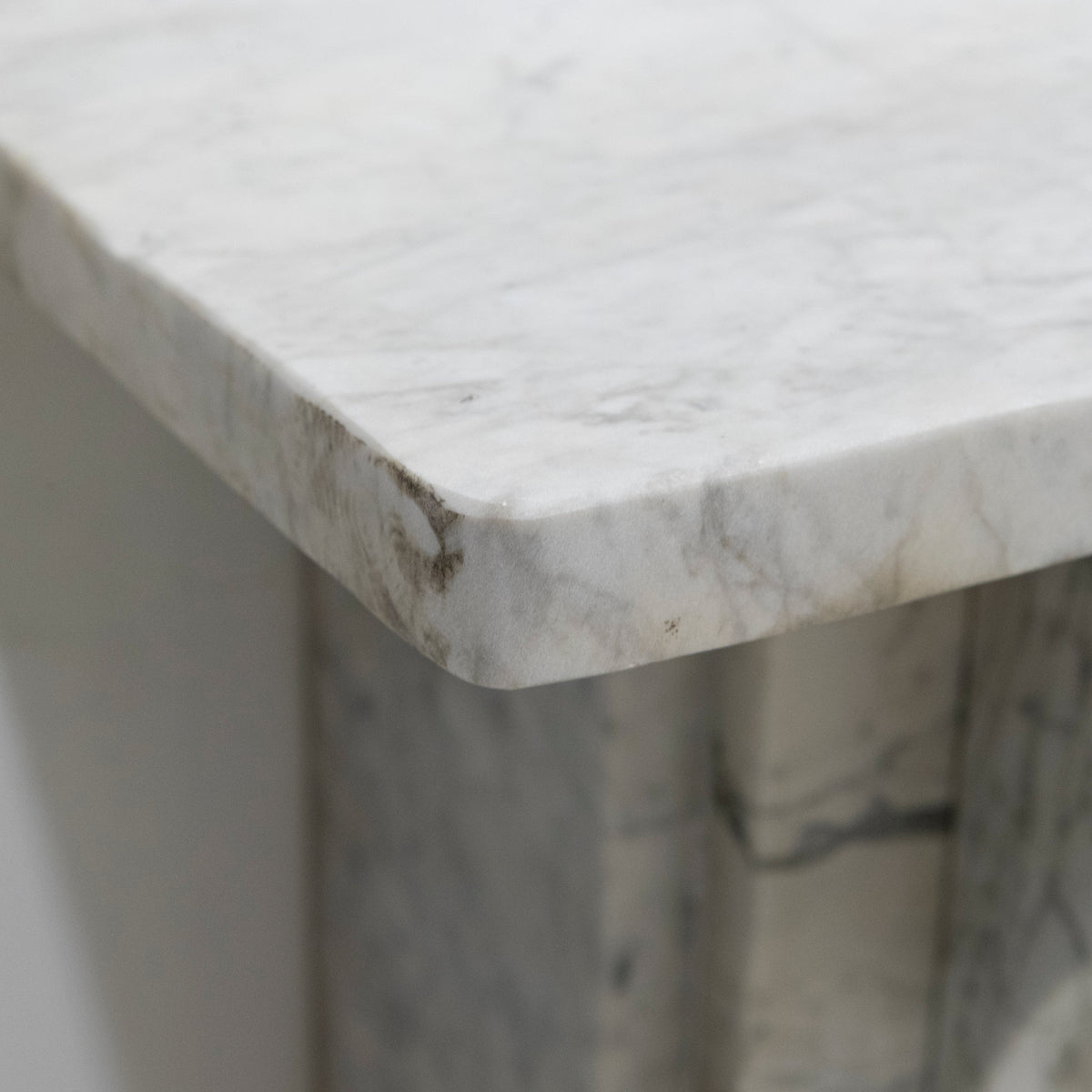 Large Antique Victorian Pencilvein Marble Corbel Fireplace Surround