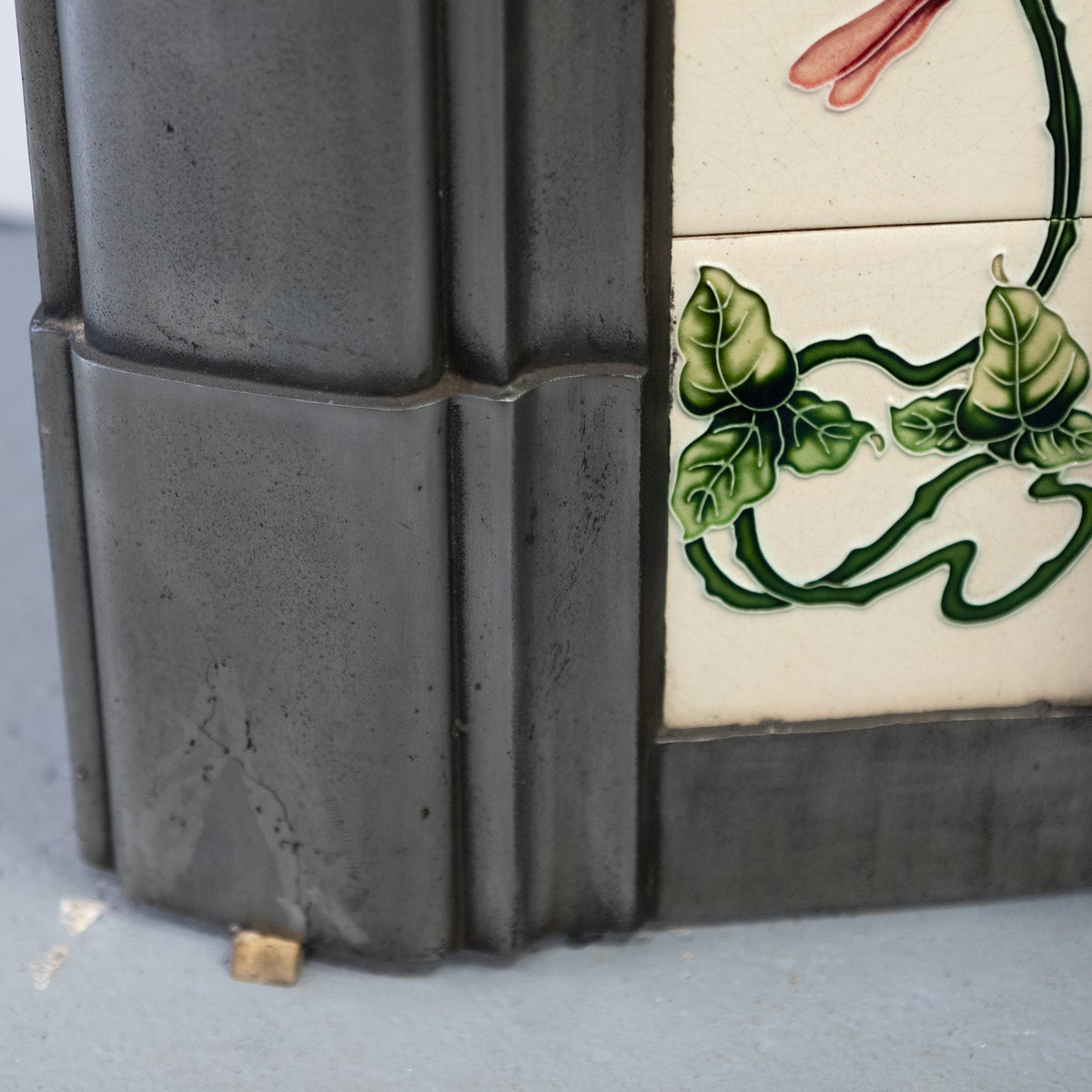 Antique Polished Art Nouveau Combination Fireplace With Tiles | The Architectural Forum