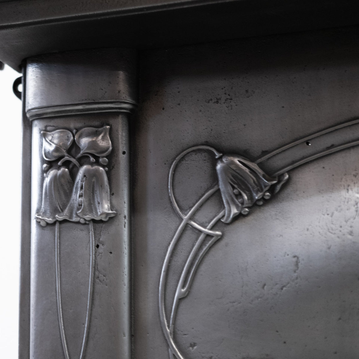 Antique Polished Art Nouveau Combination Fireplace With Tiles | The Architectural Forum