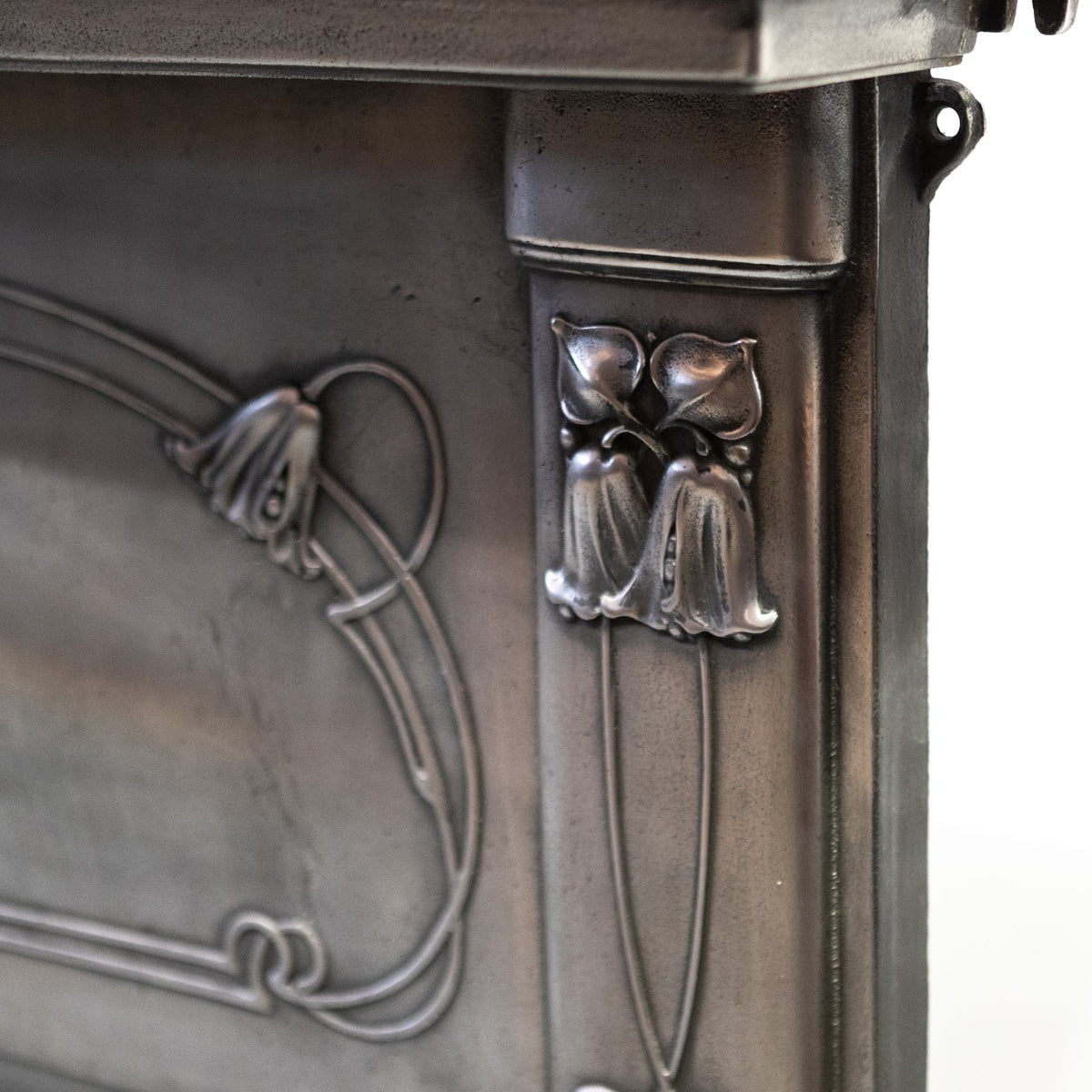 Antique Polished Art Nouveau Combination Fireplace With Tiles | The Architectural Forum