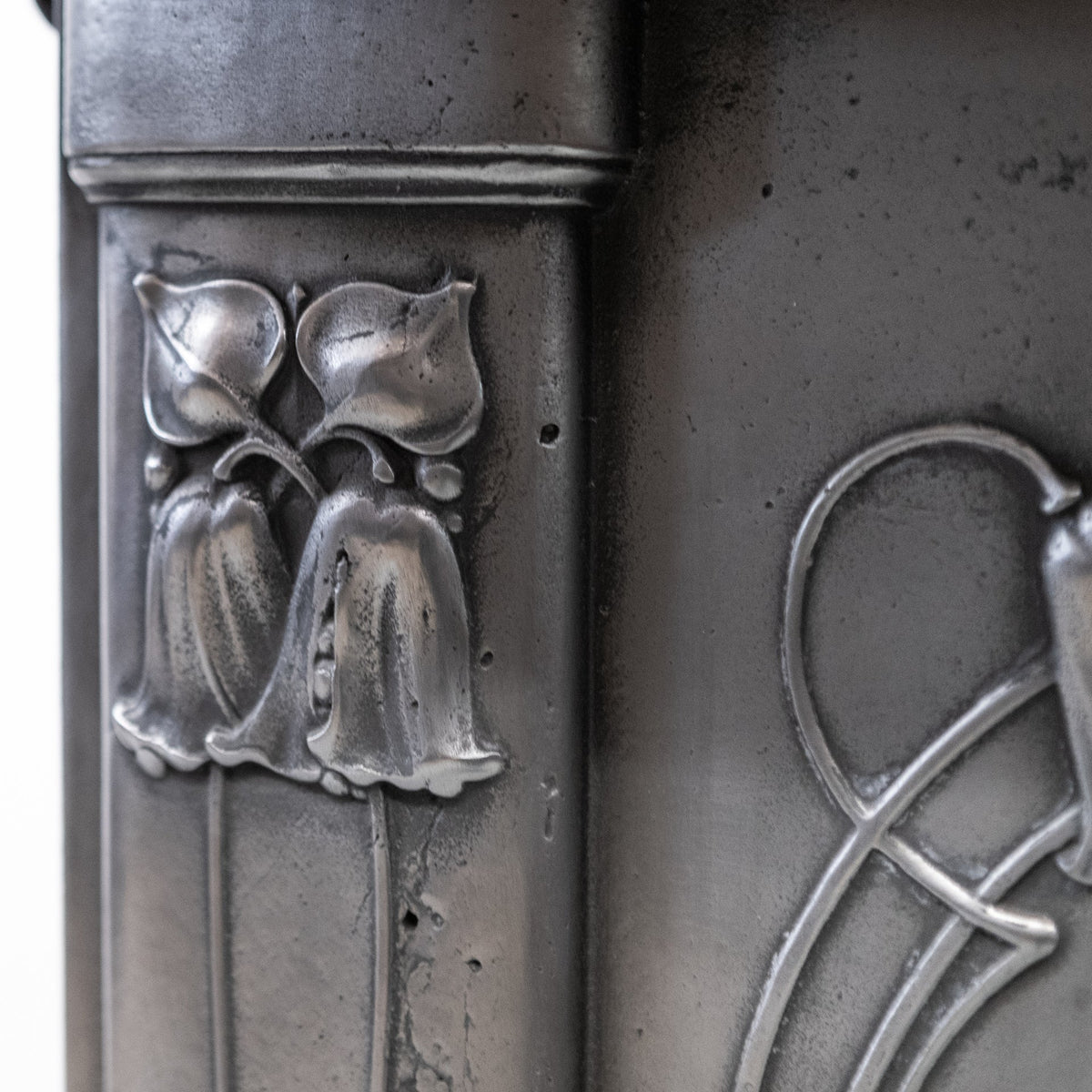 Antique Polished Art Nouveau Combination Fireplace With Tiles | The Architectural Forum