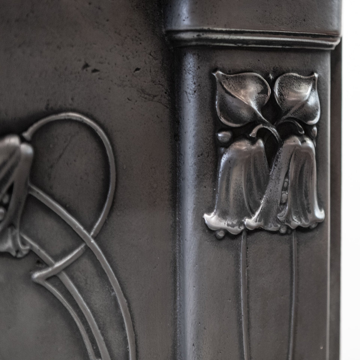Antique Polished Art Nouveau Combination Fireplace With Tiles | The Architectural Forum