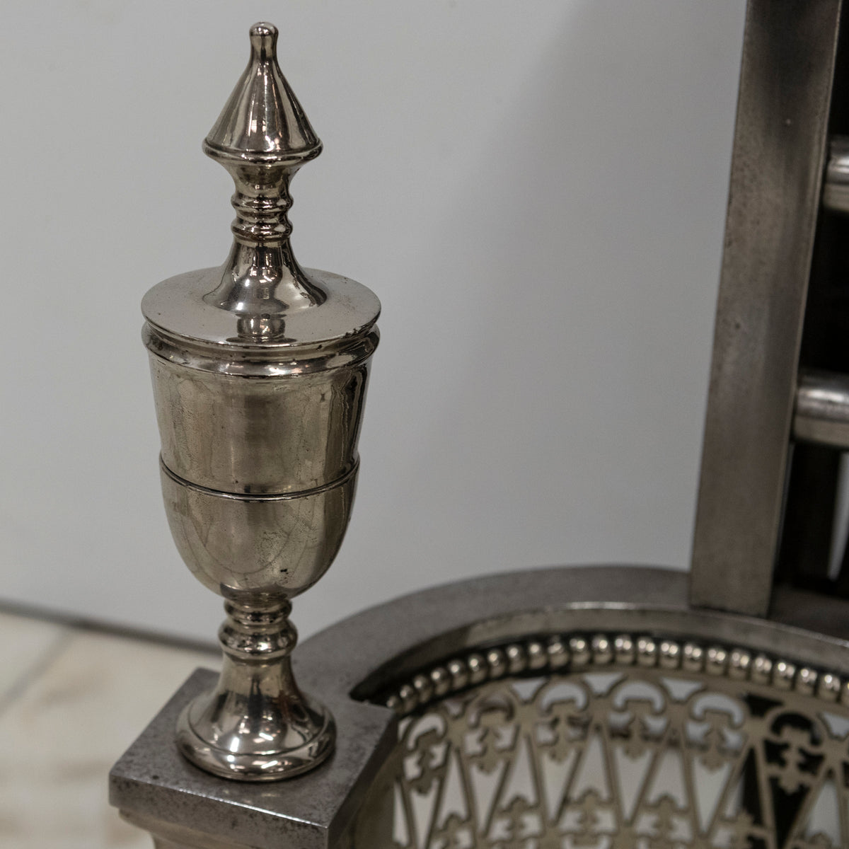 Reclaimed Georgian Style Polished Steel Fire Basket | The Architectural Forum