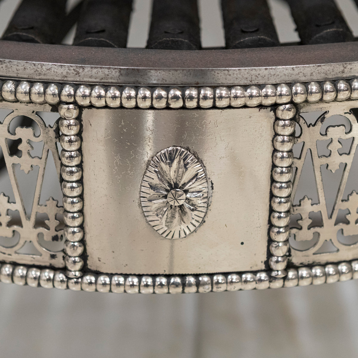 Reclaimed Georgian Style Polished Steel Fire Basket | The Architectural Forum