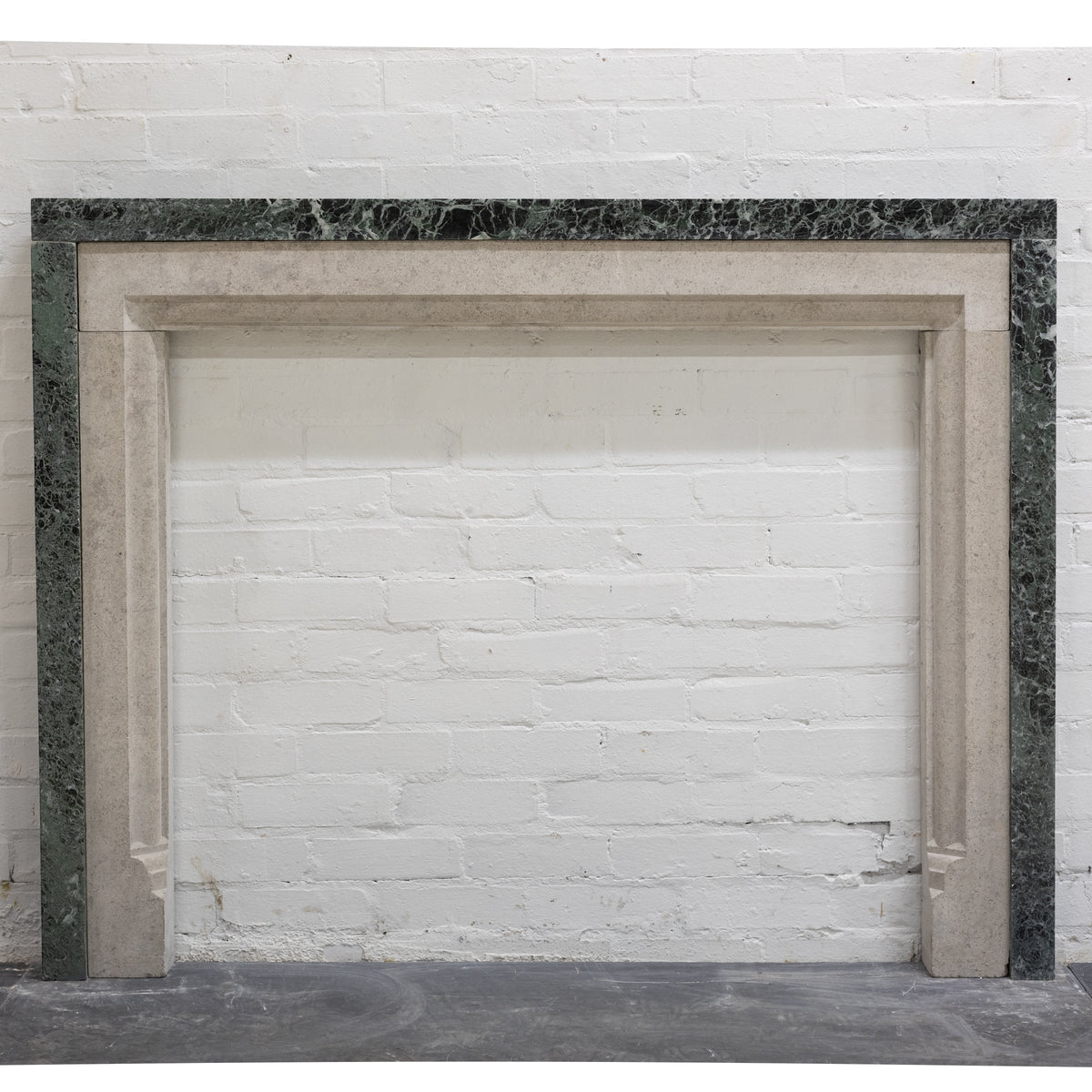 Early 20th Century Portland Stone &amp; Verdi Marble Fireplace Surround | The Architectural Forum