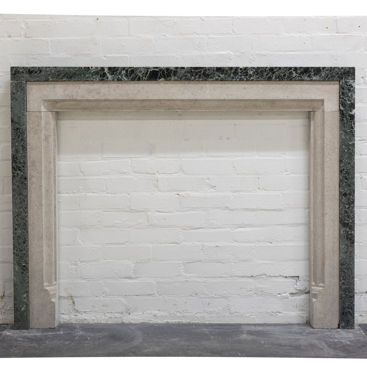 Early 20th Century Portland Stone &amp; Verdi Marble Fireplace Surround | The Architectural Forum