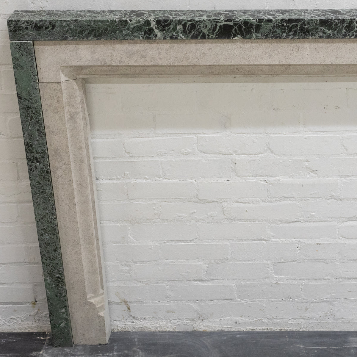 Early 20th Century Portland Stone &amp; Verdi Marble Fireplace Surround | The Architectural Forum