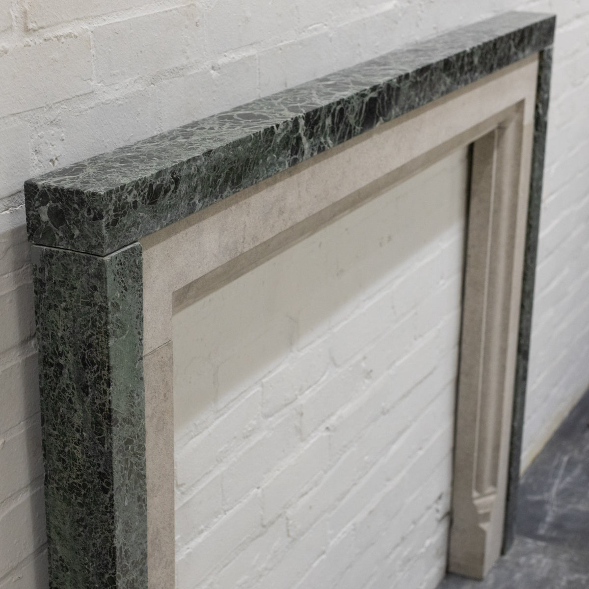Early 20th Century Portland Stone &amp; Verdi Marble Fireplace Surround | The Architectural Forum