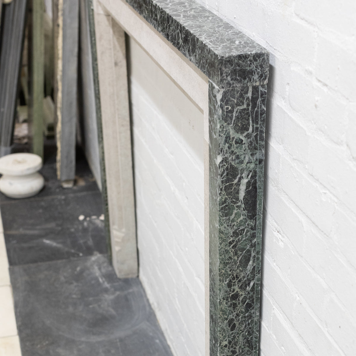 Early 20th Century Portland Stone &amp; Verdi Marble Fireplace Surround | The Architectural Forum