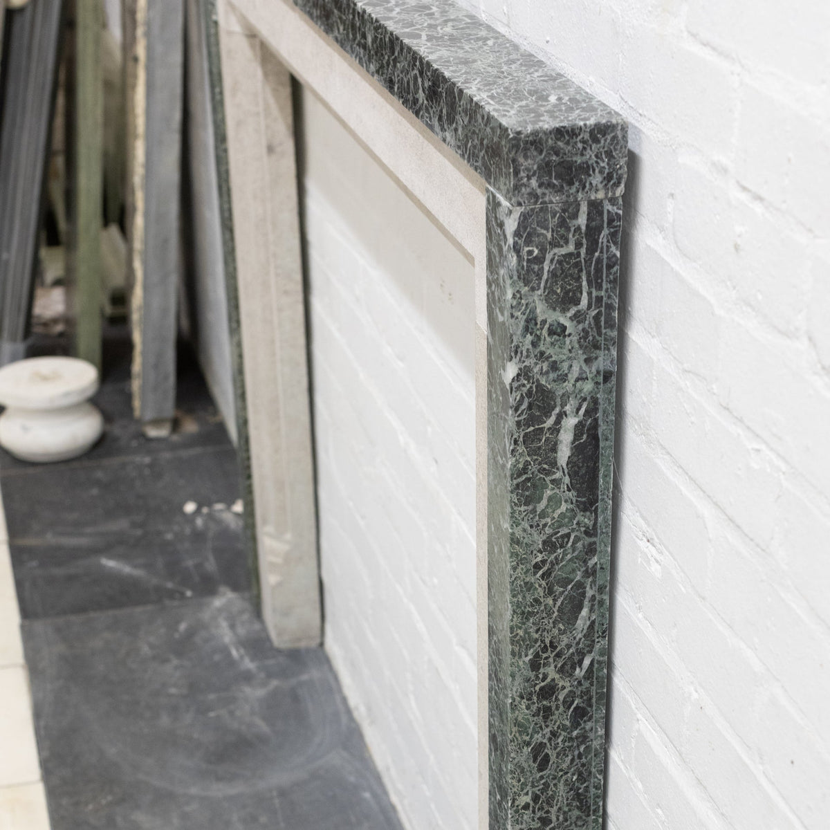 Early 20th Century Portland Stone &amp; Verdi Marble Fireplace Surround | The Architectural Forum