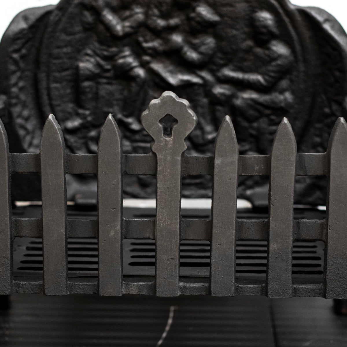 Reclaimed Cast Iron Fire Basket with Finials | The Architectural Forum