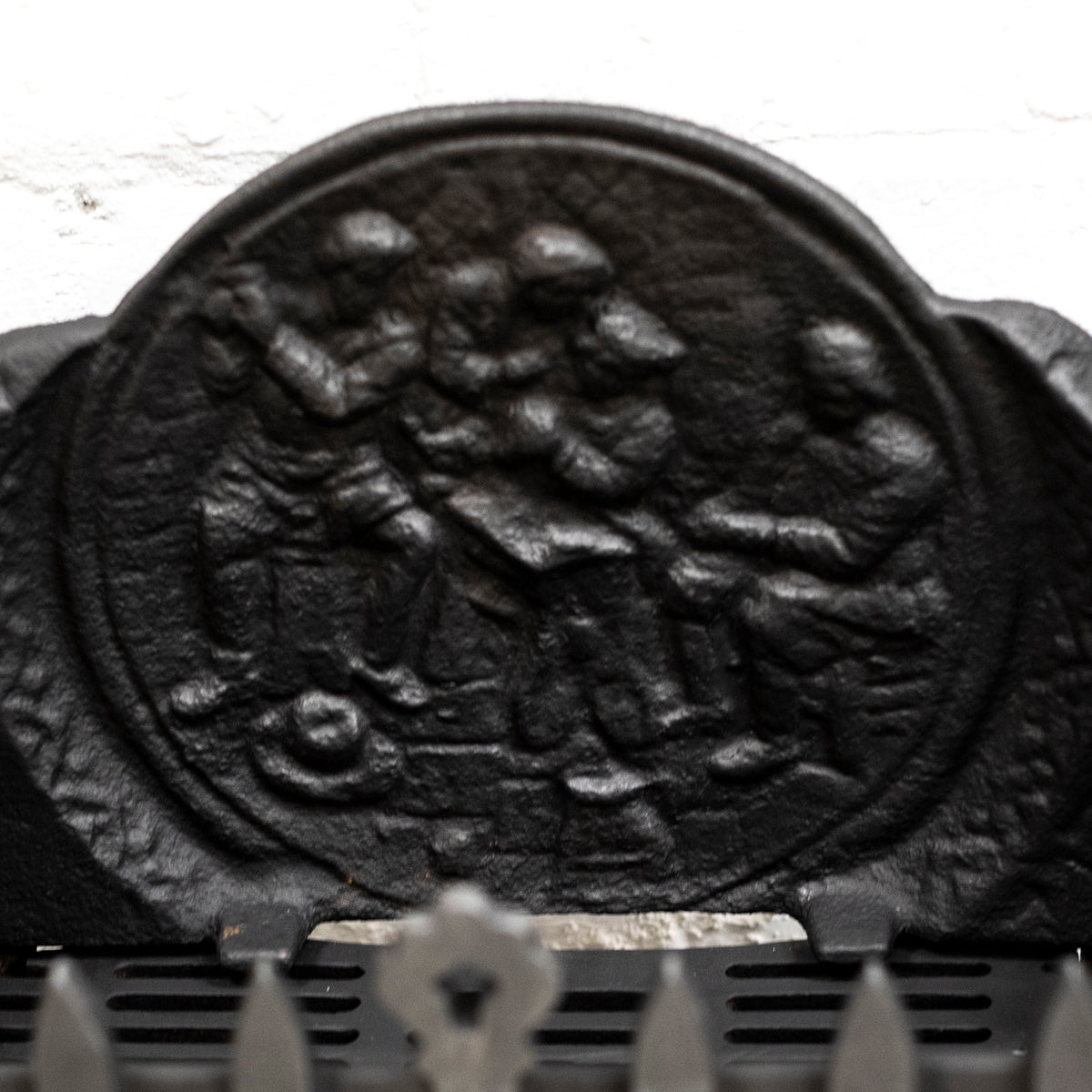 Reclaimed Cast Iron Fire Basket with Finials | The Architectural Forum