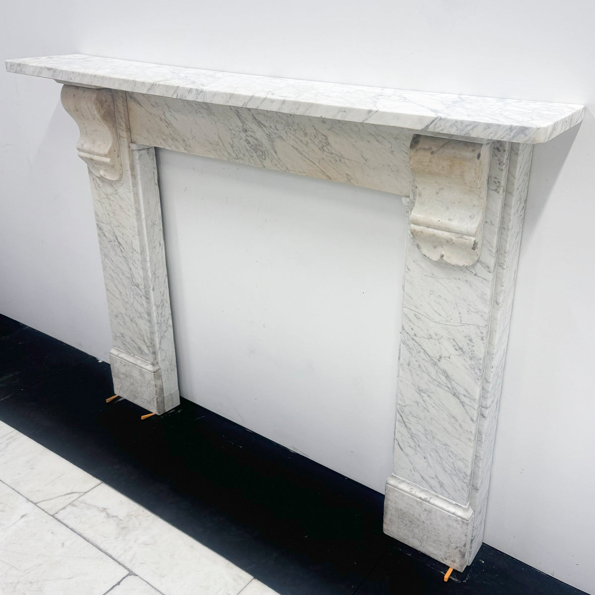 Antique Carrara Marble Surround with Corbels | The Architectural Forum