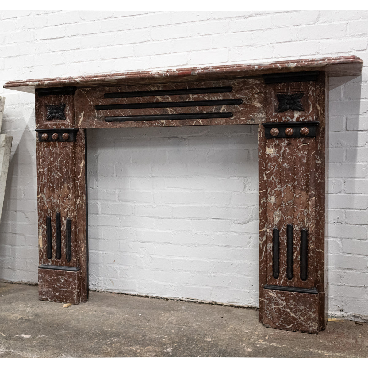 Antique Edwardian Rouge Royal Red Marble Fireplace | The Architectural Forum