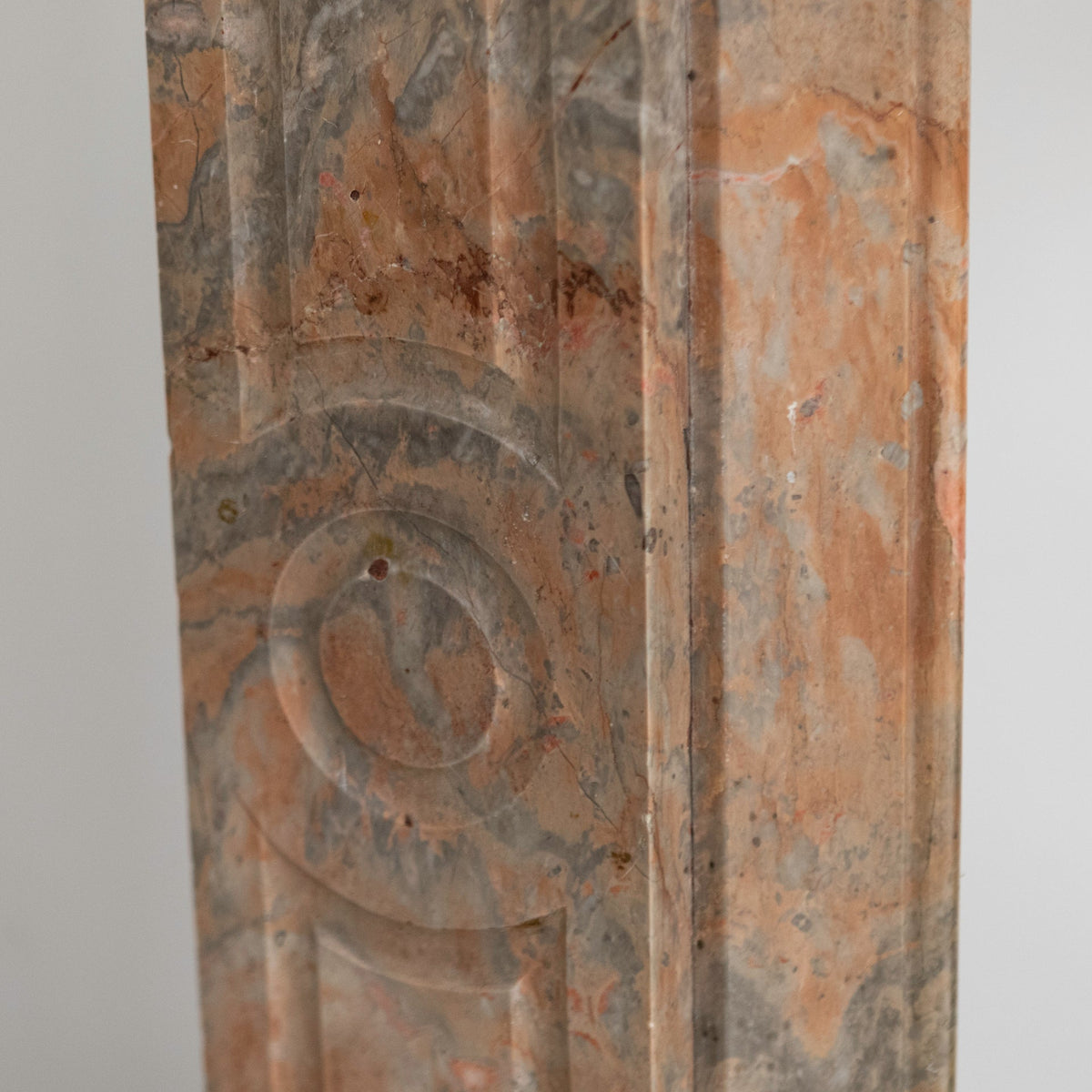 Antique French Style Louis Pompadour Breche Marble Fireplace | The Architectural Forum