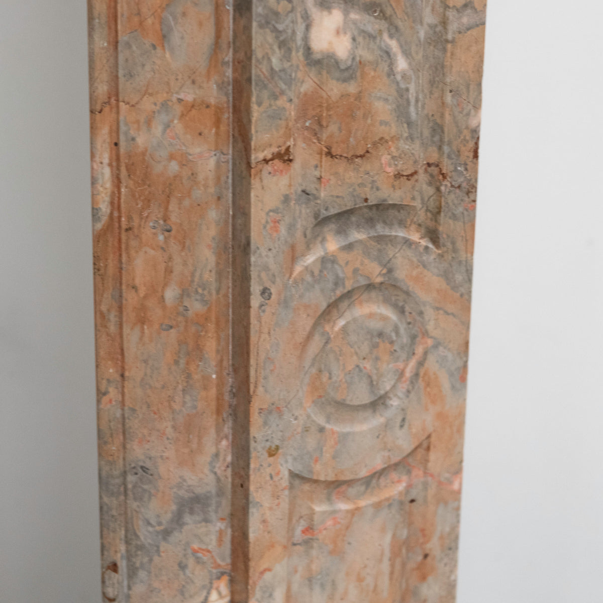 Antique French Style Louis Pompadour Breche Marble Fireplace | The Architectural Forum