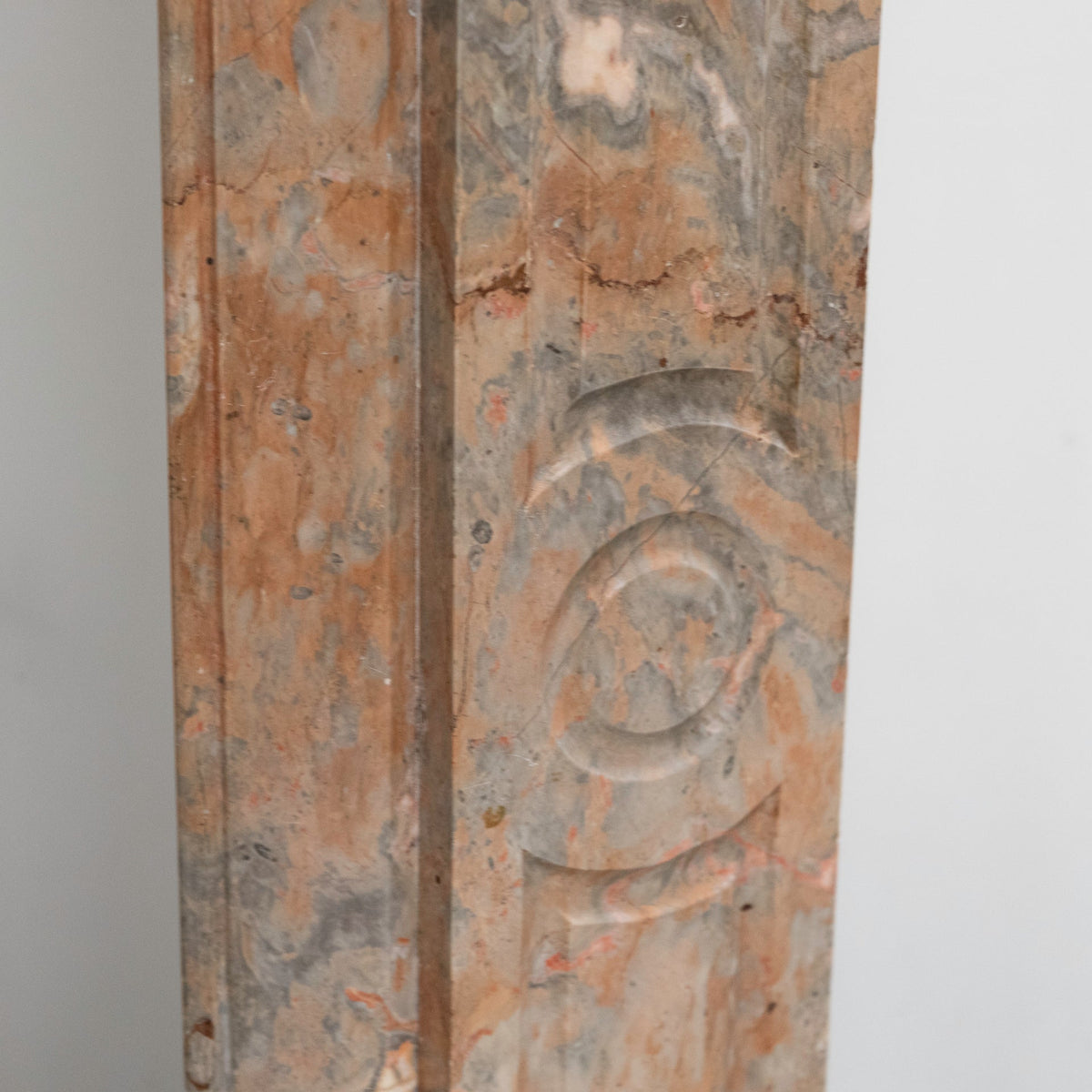 Antique French Style Louis Pompadour Breche Marble Fireplace | The Architectural Forum