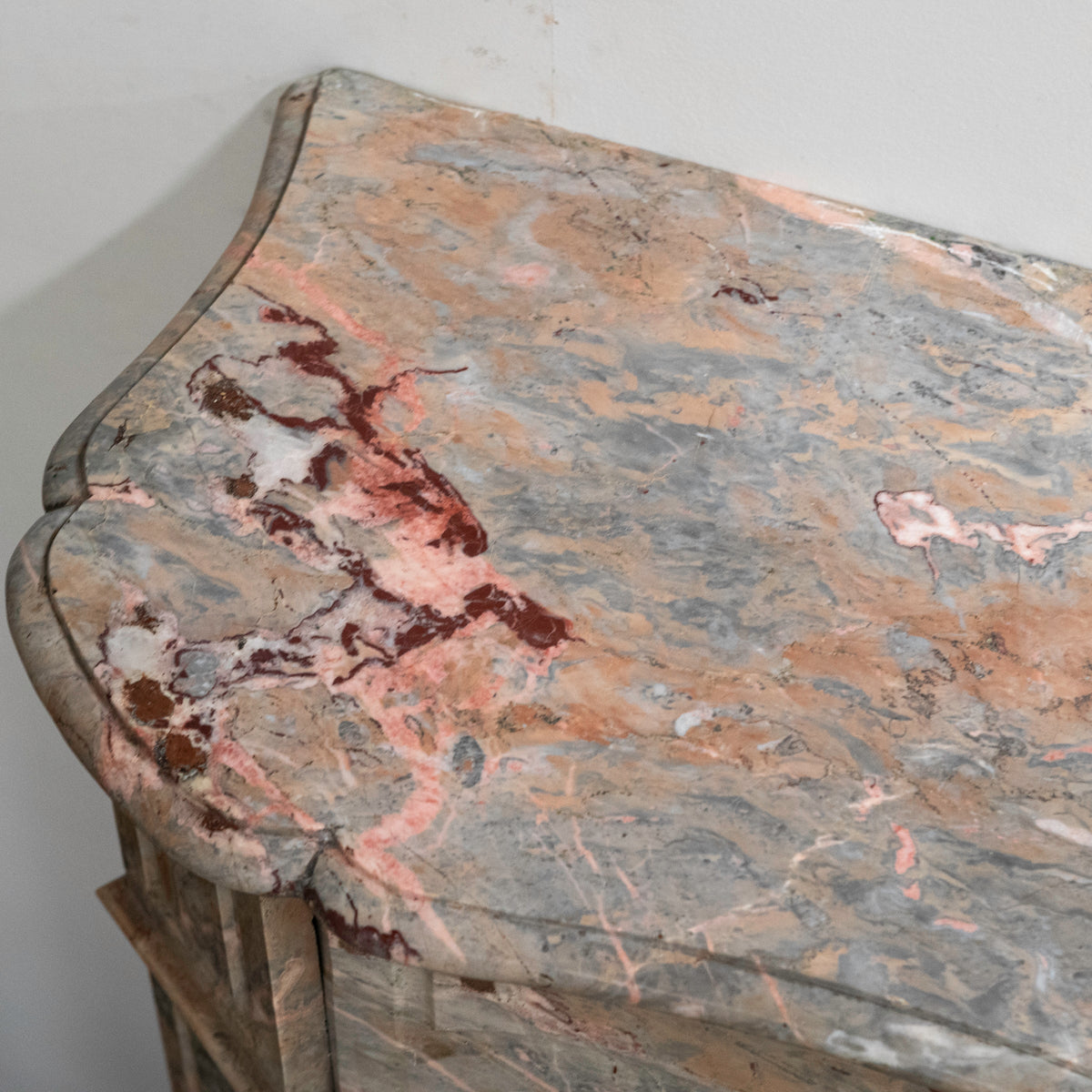 Antique French Style Louis Pompadour Breche Marble Fireplace | The Architectural Forum