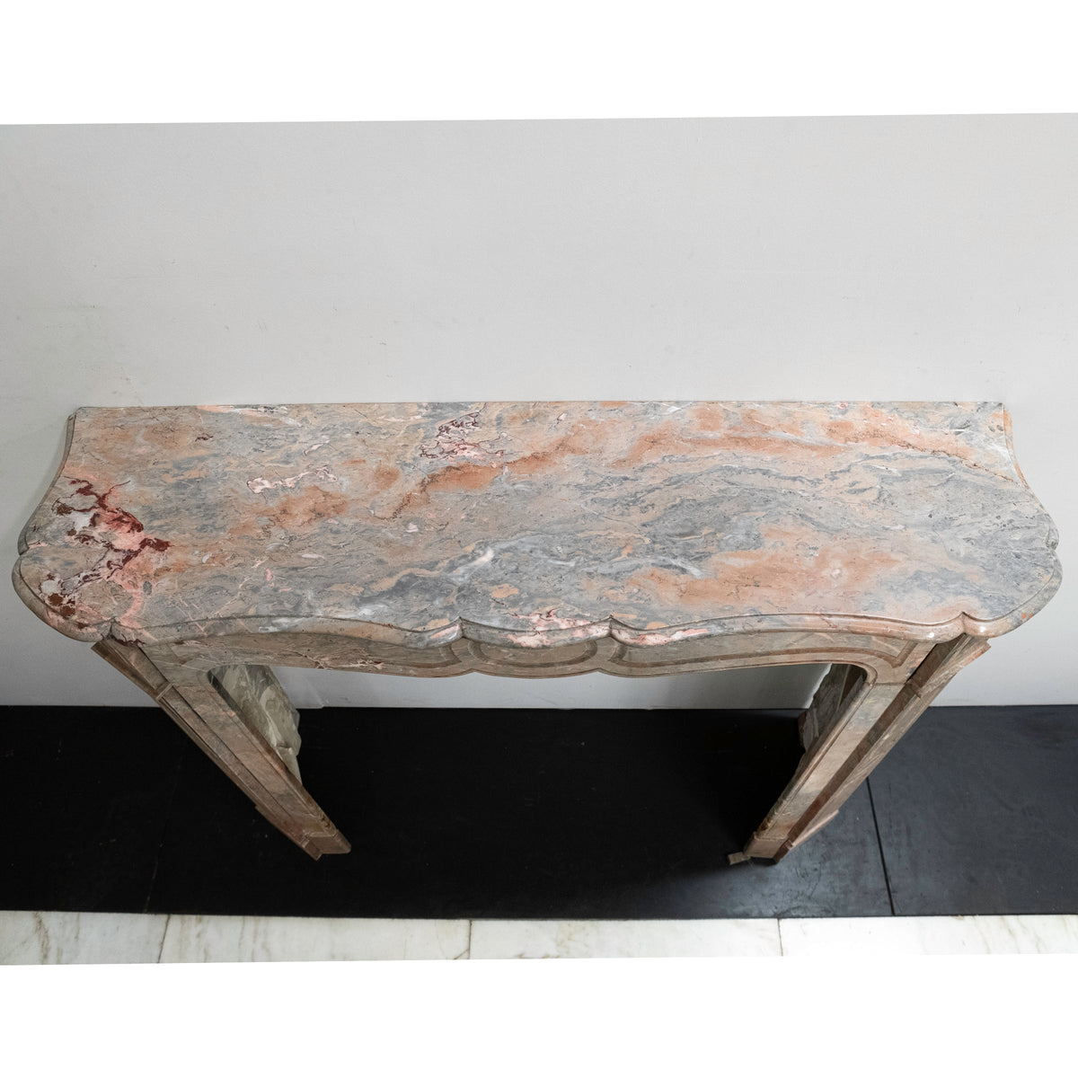 Antique French Style Louis Pompadour Breche Marble Fireplace | The Architectural Forum