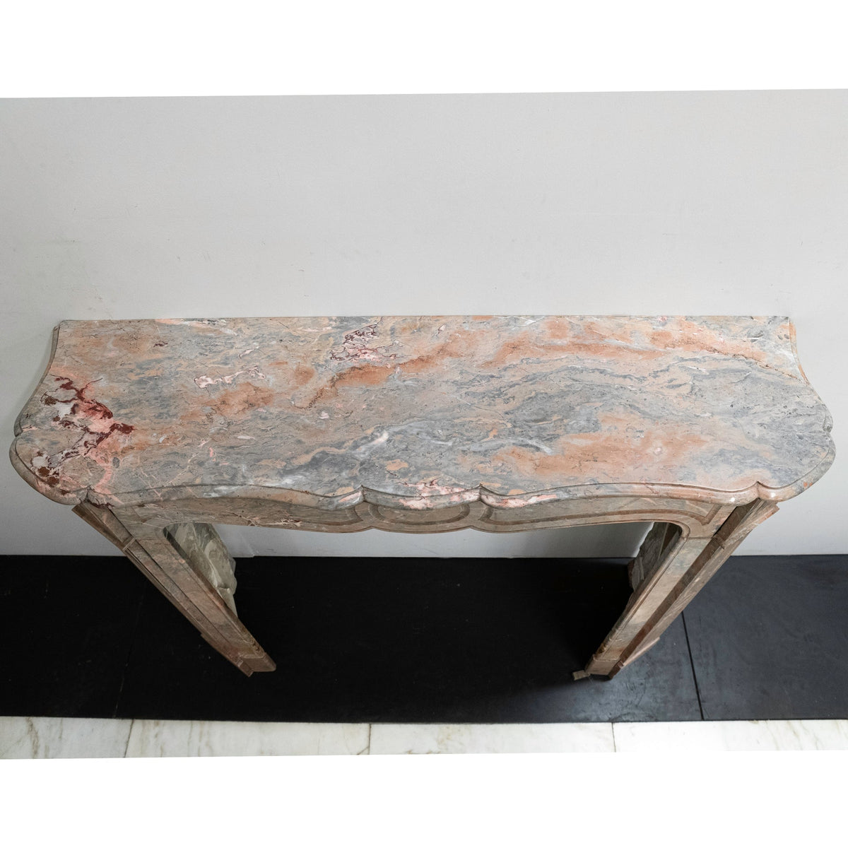 Antique French Style Louis Pompadour Breche Marble Fireplace | The Architectural Forum