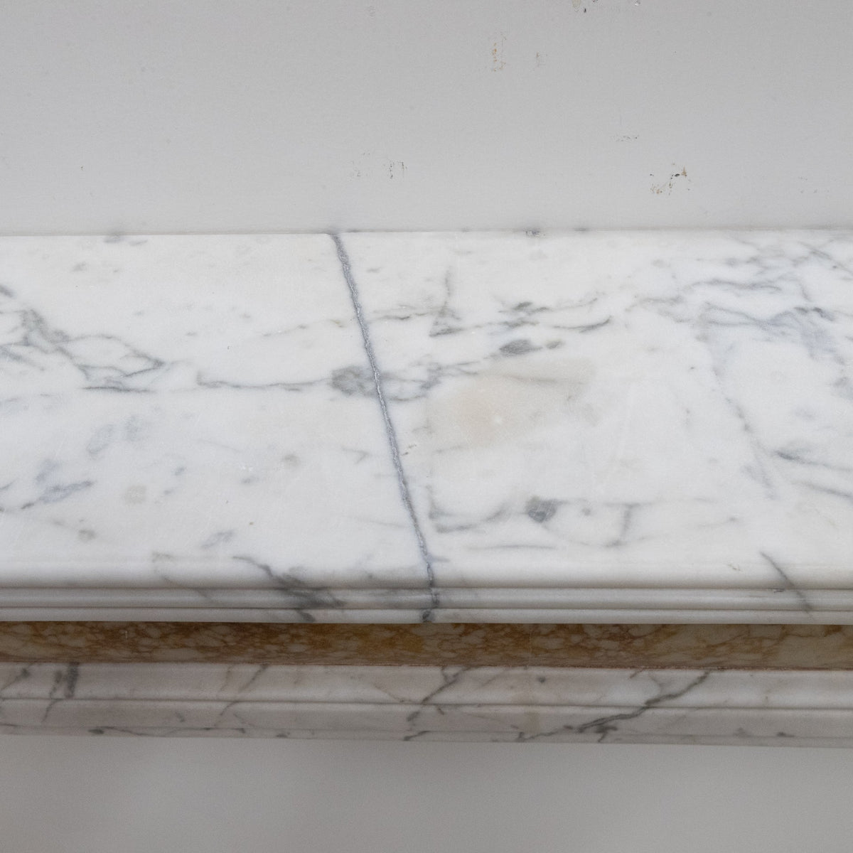 Regency Carrara Marble Fireplace Surround with Brocatelle Inlay | The Architectural Forum