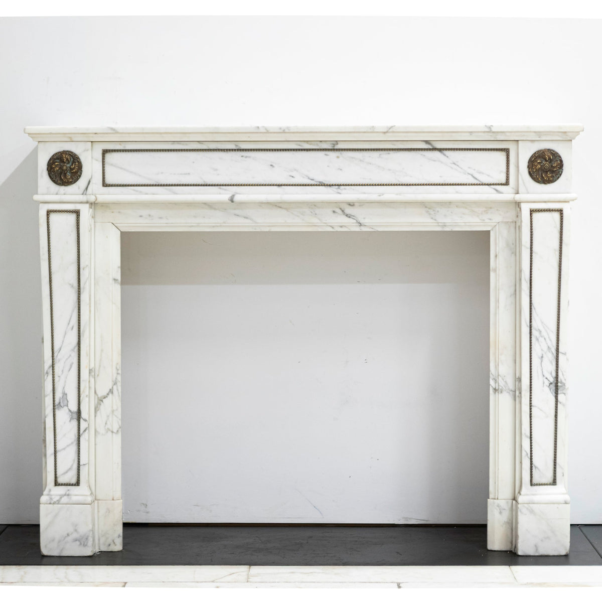Antique Regency Fireplace Surround with Brass Details | The Architectural Forum