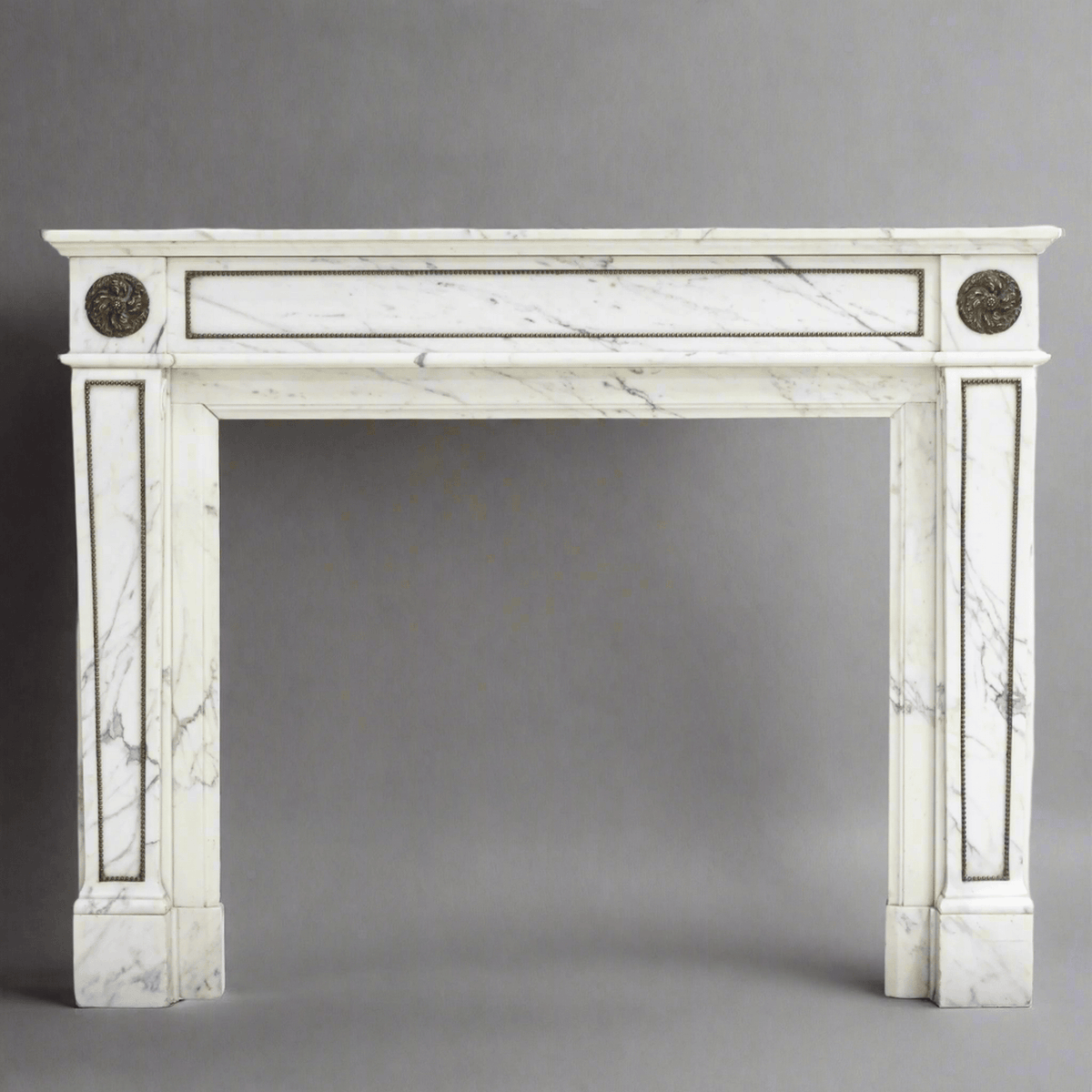 Antique Regency Fireplace Surround with Brass Details | The Architectural Forum