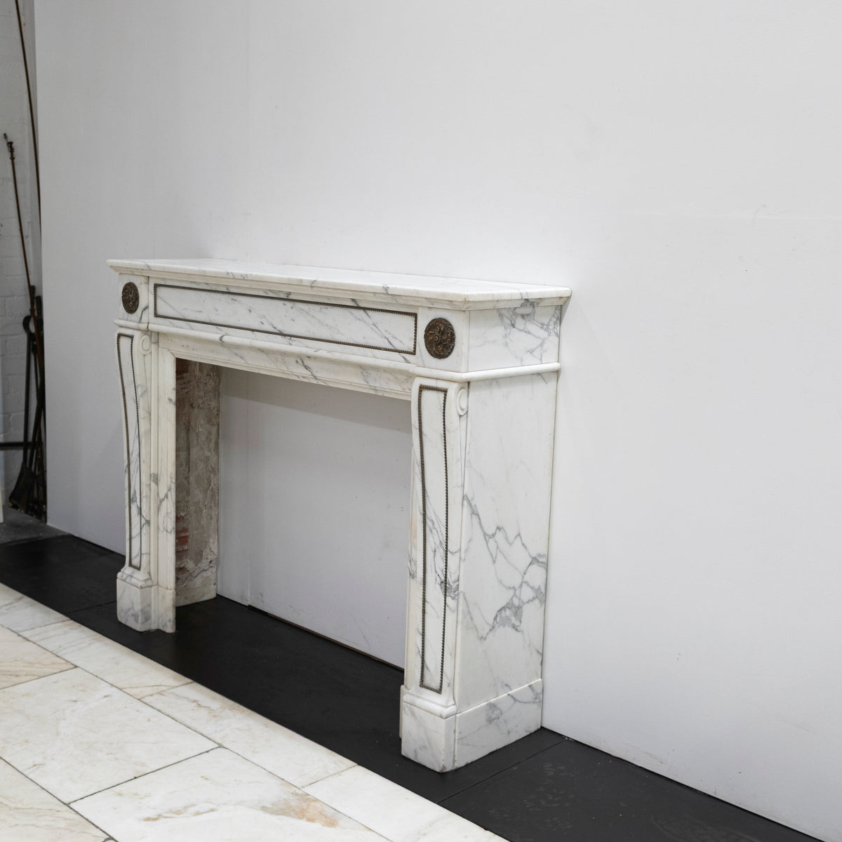 Antique Regency Fireplace Surround with Brass Details | The Architectural Forum