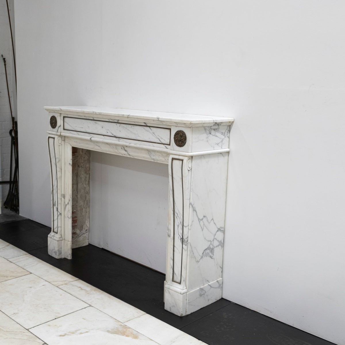 Antique Regency Fireplace Surround with Brass Details | The Architectural Forum