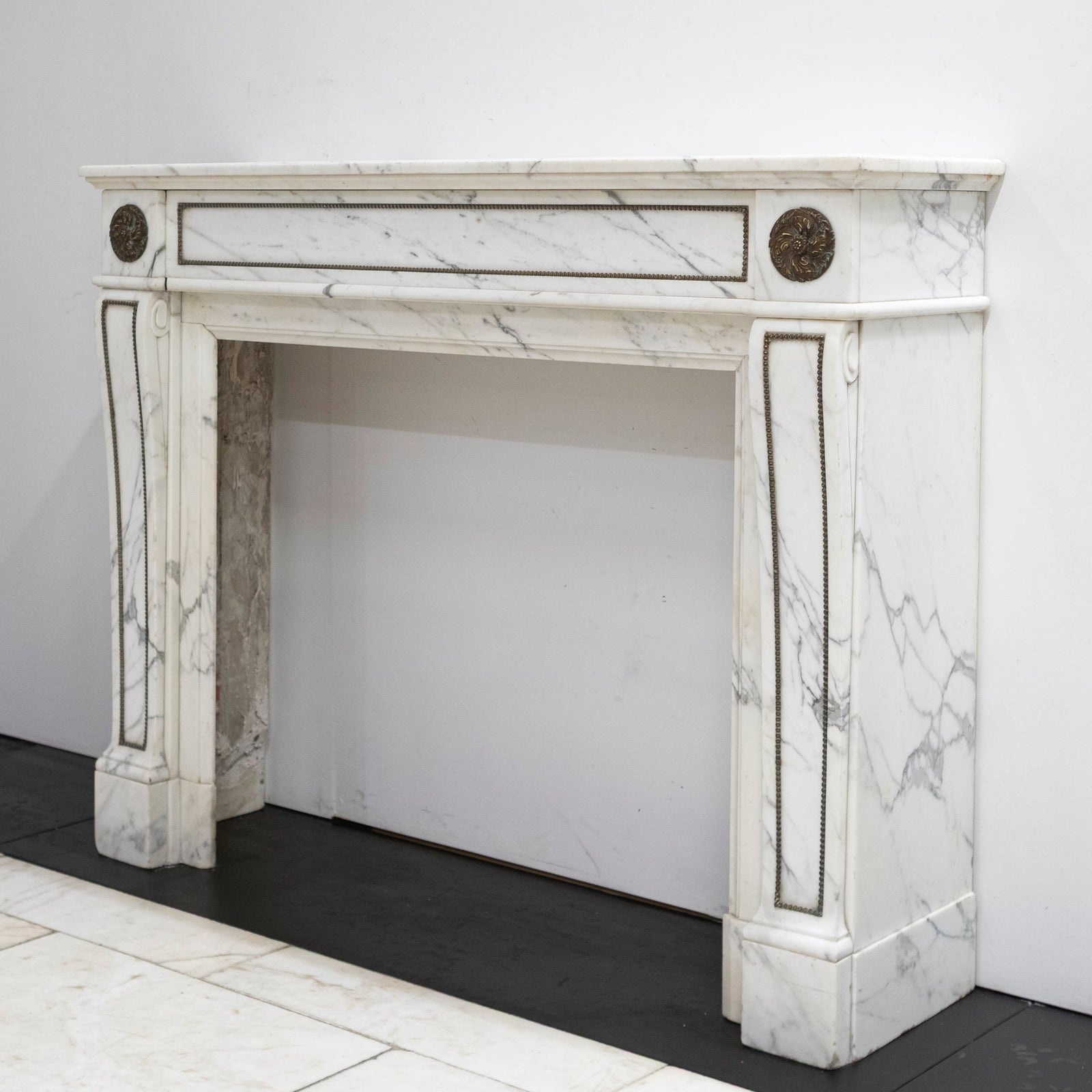 Antique Regency Fireplace Surround with Brass Details | The Architectural Forum