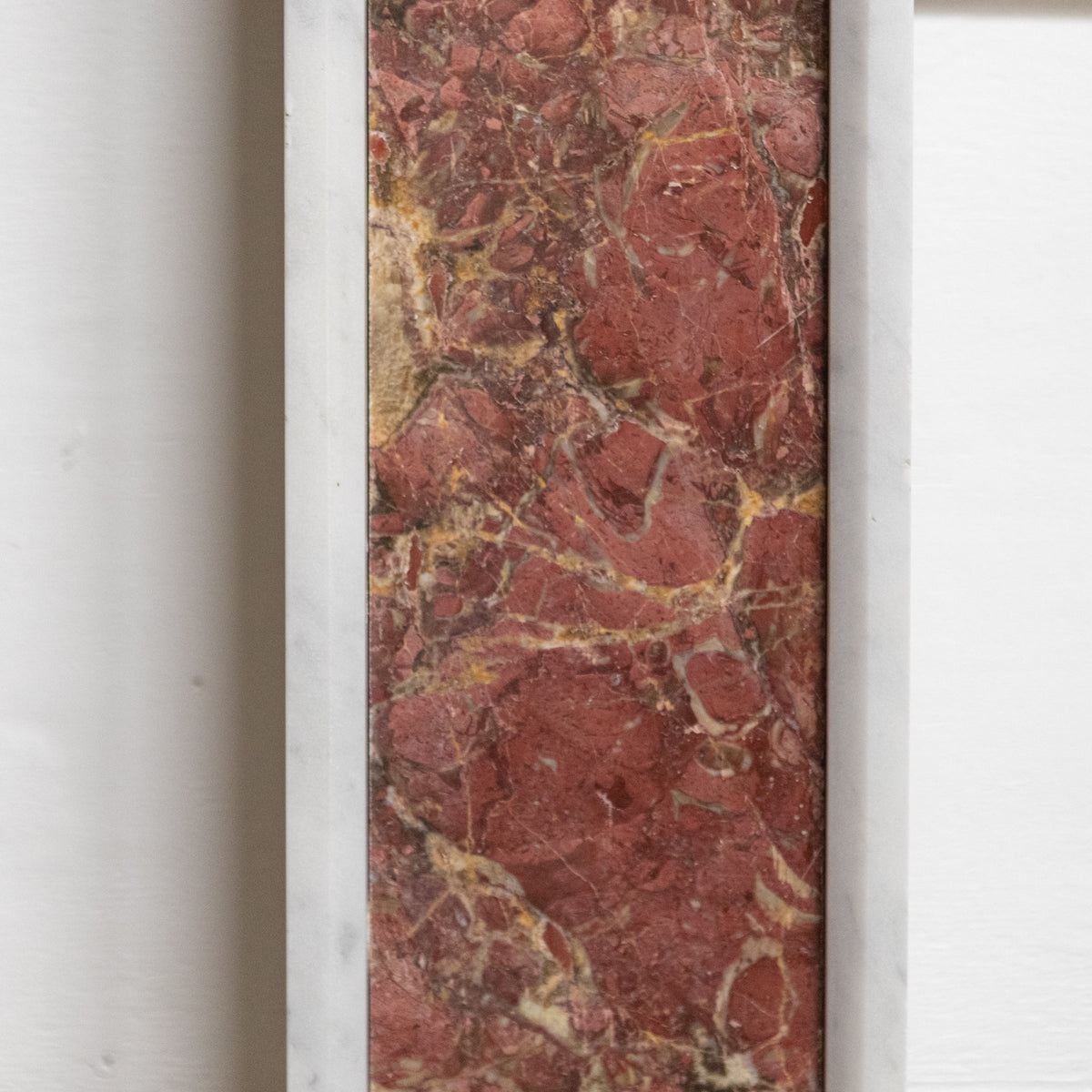 Regency Style Carrara &amp; Rouge Marble Fireplace Surround | The Architectural Forum