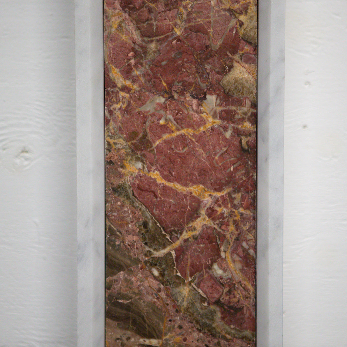 Regency Style Carrara &amp; Rouge Marble Fireplace Surround | The Architectural Forum