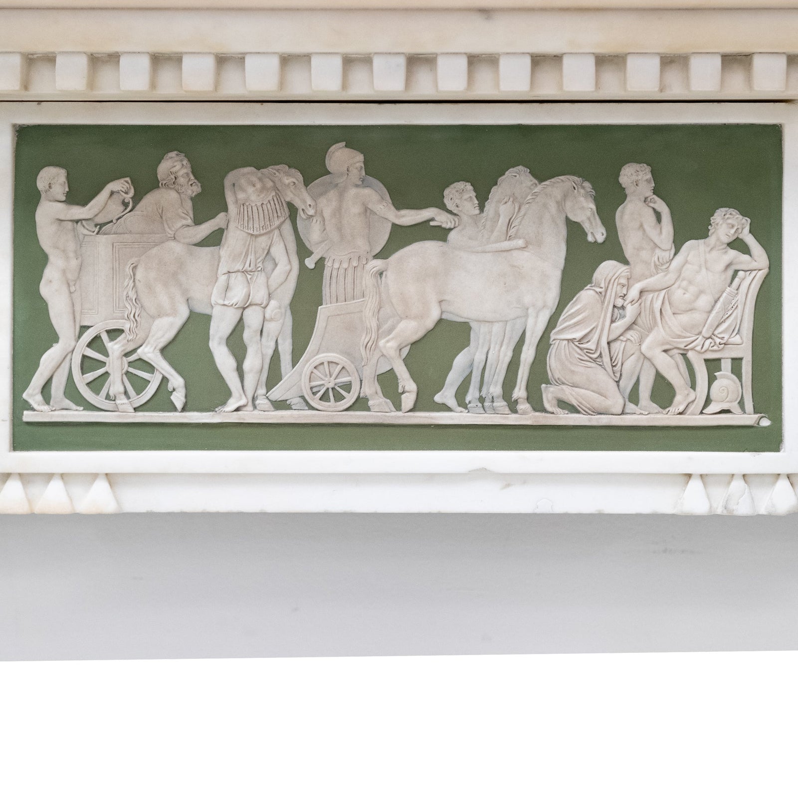 Antique Regency Statuary & Siena Marble Fireplace Surround with Wedgwood Plaque | The Architectural Forum