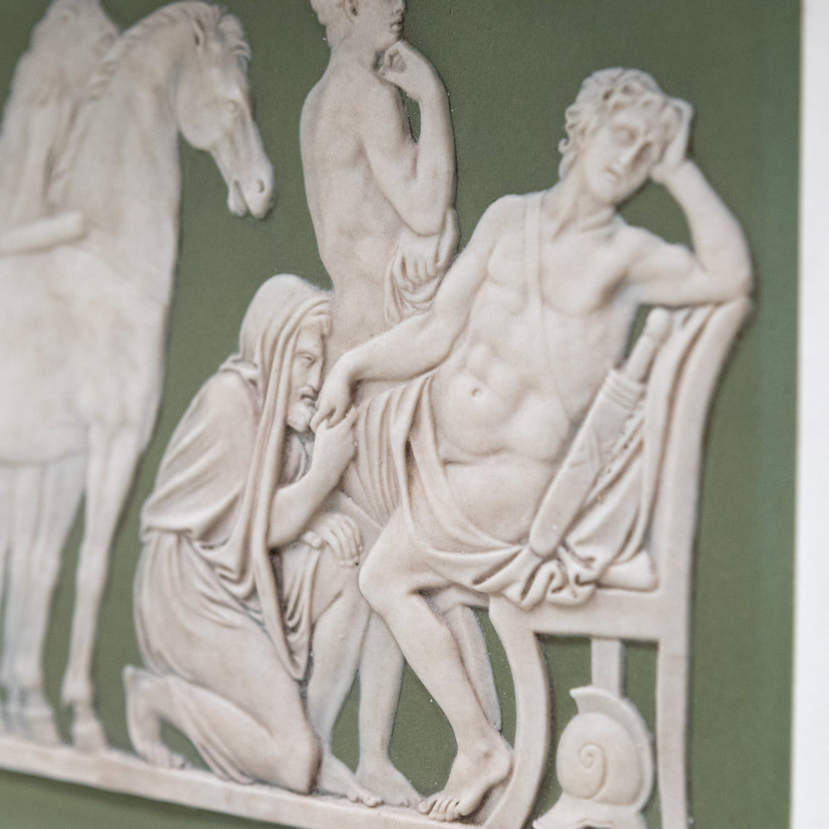 Antique Regency Statuary &amp; Siena Marble Fireplace Surround with Wedgwood Plaque