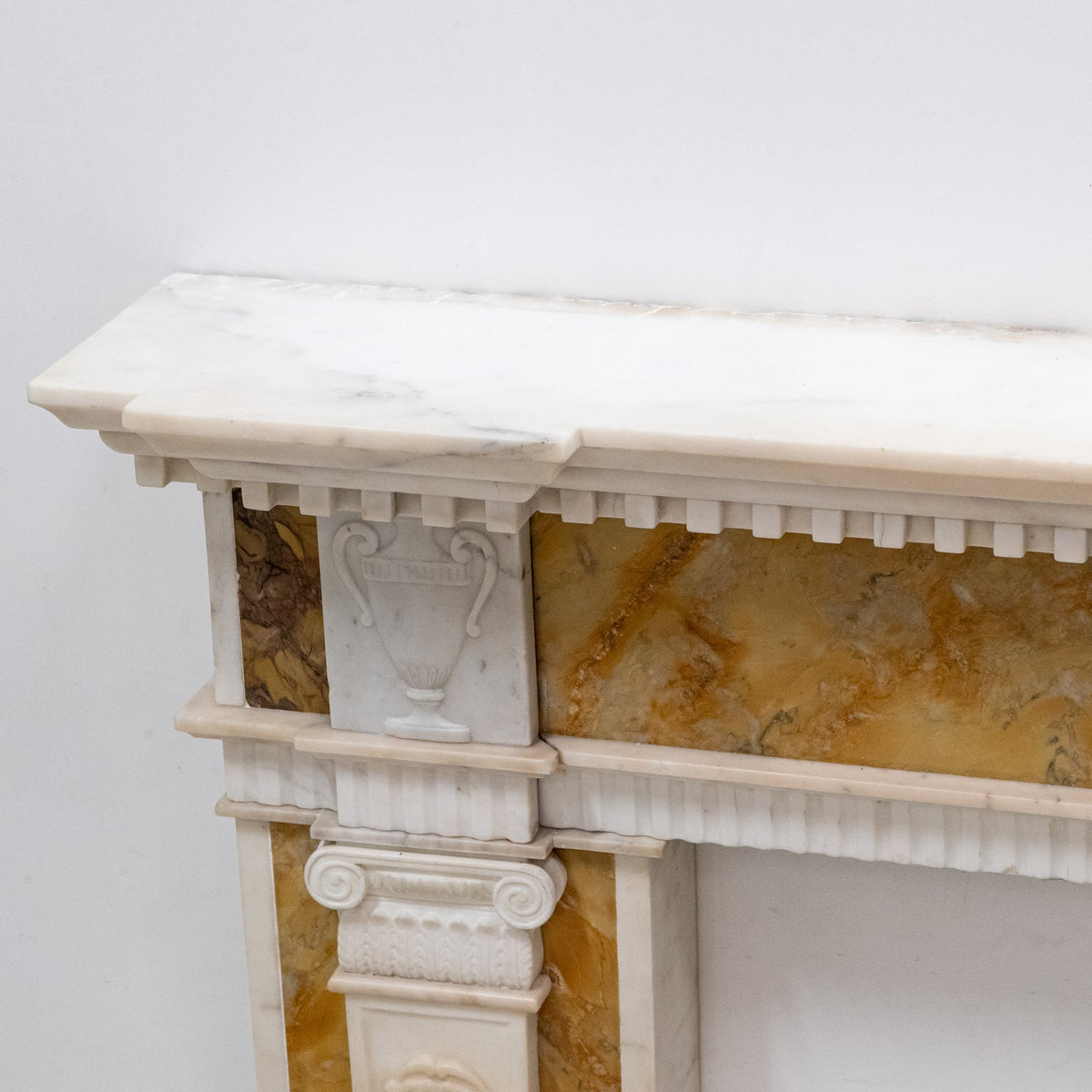 Antique Regency Statuary &amp; Siena Marble Fireplace Surround with Wedgwood Plaque | The Architectural Forum