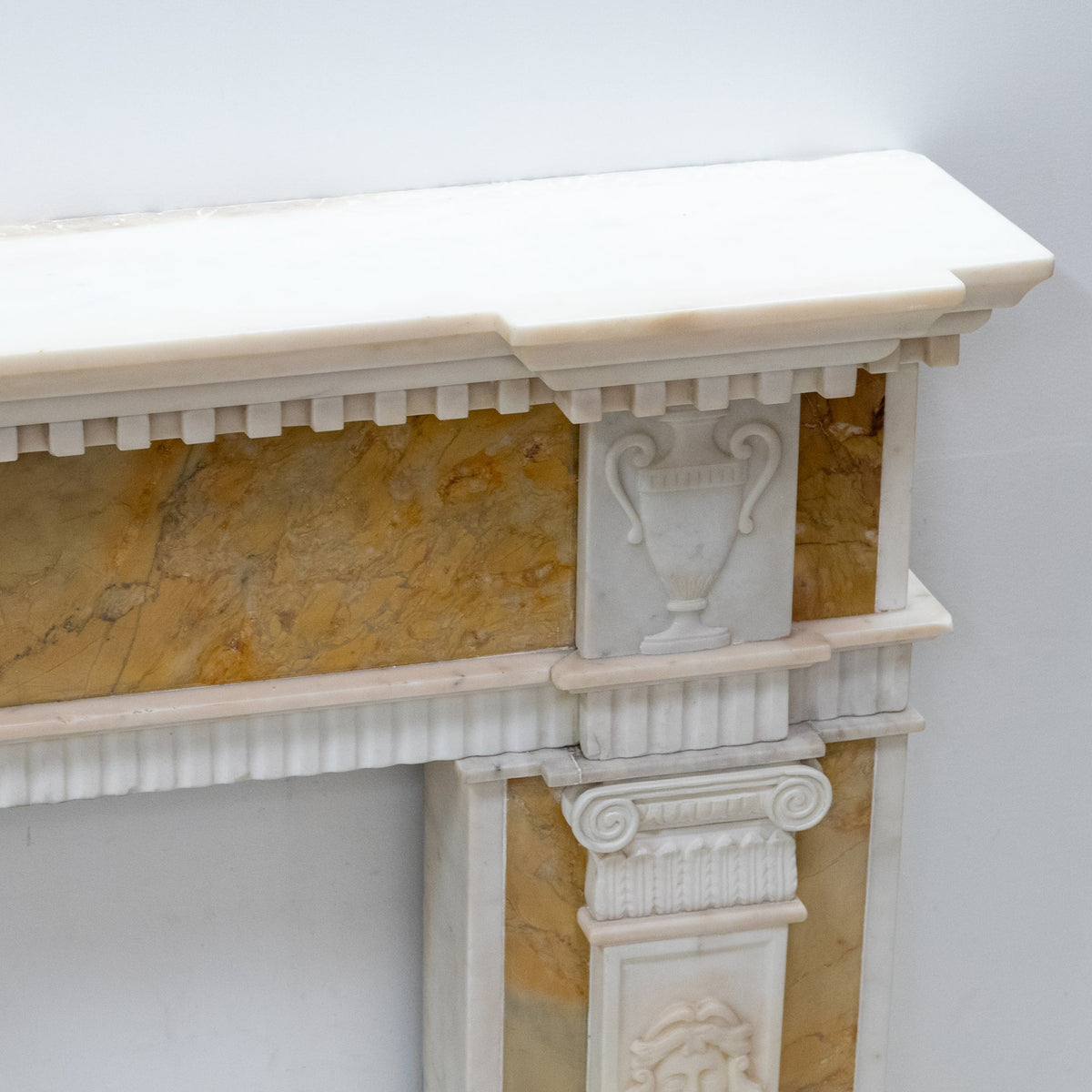 Antique Regency Statuary &amp; Siena Marble Fireplace Surround with Wedgwood Plaque | The Architectural Forum