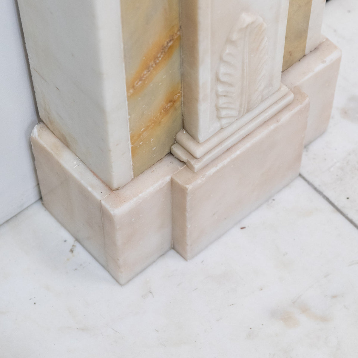 Antique Regency Statuary &amp; Siena Marble Fireplace Surround with Wedgwood Plaque