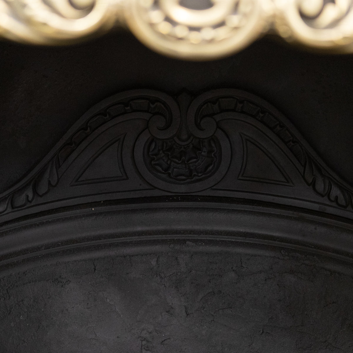 Ornate Antique Polished Cast Iron &amp; Brass Fireplace Insert | The Architectural Forum