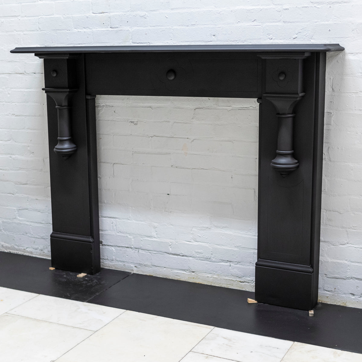 Large Antique Victorian Slate Fireplace Surround With Corbels | The Architectural Forum